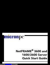 micropc NetFRAME 1600 Quick Start Manual