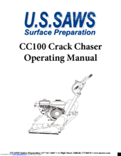 U.S. Saws CC100 Operating Manual