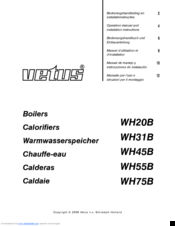 Vetus WH55B Operation Manual And Installation Instructions