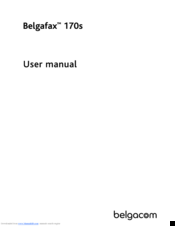 BELGACOM Belgafax 170S User Manual