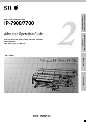 Seiko IP-7900 Operation Manual