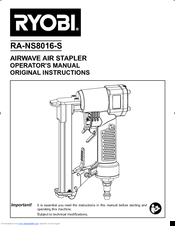 Ryobi RA-NS8016-S Operator's Manual
