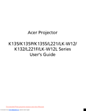 Acer LK-W12L Series User Manual