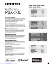 Onkyo RBX-500 Instruction Manual