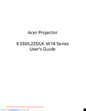 Acer K330 User Manual