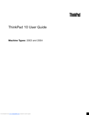 ThinkPad 10 20E3 User Manual