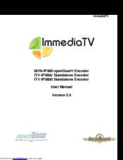 ImmediaTV ITV-IP360c User Manual