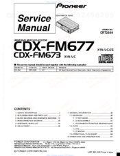 Pioneer CDX-FM677/X1N/UC Servise Manual