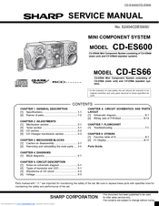 Sharp CD-ES600 Service Manual
