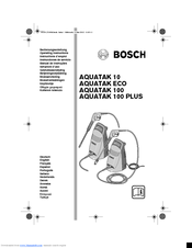 Bosch AQUATAK 10 Operating Instructions Manual