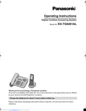 Panasonic KX-TG6461AL Operating Instructions Manual