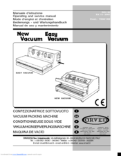Orved NEW VACUUM Operating And Service Manual