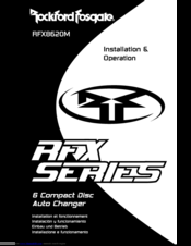 Rockford Fosgate RFX8620M Installation & Operation Manual
