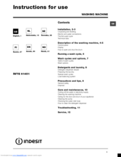 Indesit IWTE 61451 Instructions For Use Manual