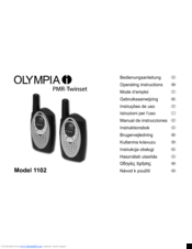 Olympia 1102 Operating Instructions Manual
