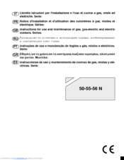 Bompani BO743WI Instructions For Use And Maintenance Manual