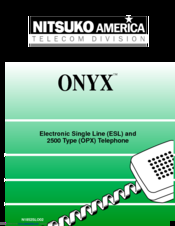 Nitsuko ONYX User Manual