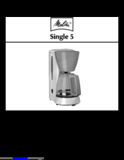 Melitta Single 5 Operating Instructions Manual