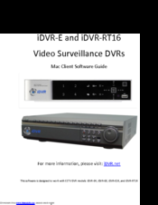 iDVR iDVR-E Mac Client Software Manual