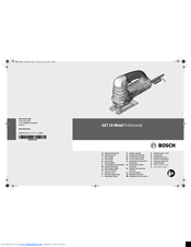 Bosch GST 25 Metal Professiona Original Instructions Manual