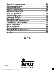 Teka DPL 90 Instruction Manual