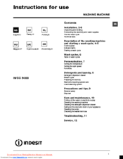 Indesit IWSC 5088 Instructions For Use Manual