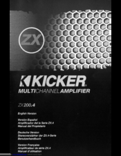 Kicker ZX20.4 Owner's Manual
