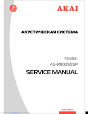 Akai AS-R8025SSP Service Manual