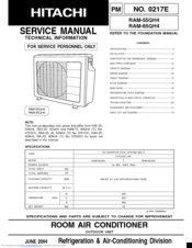 Hitachi RAM-55QH4 Service Manual