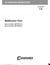 Conrad MFT1816-12 V Operating Instructions Manual