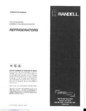 Randell 8000 Series Operator's Manual