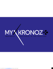 ZEROUND MYKRONOZ User Manual