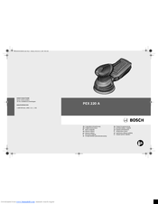 Bosch PEX 220 A Original Instructions Manual