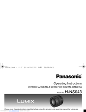 Panasonic H-NS043 Operating Instructions Manual