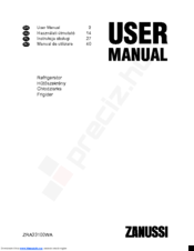 Zanussi ZRA33100WA User Manual