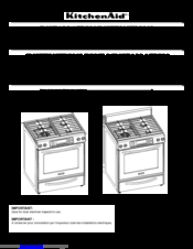 KitchenAid Architect Series II KDRS807SSS Installation Instructions Manual