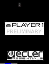 Ecler ePLAYER1 User Manual