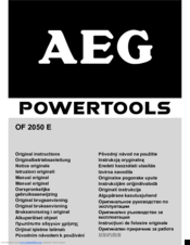 AEG OF 2050 E Original Instructions Manual