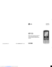 LG KP170 Quick Reference Manual