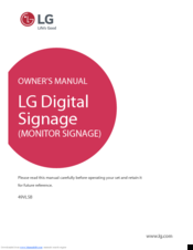 LG 49VL5B Owner's Manual
