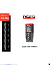RIDGID micro LM-100 Manual