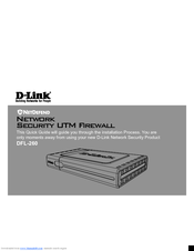 D-Link DFL-260 - NetDefend - Security Appliance Quick Manual
