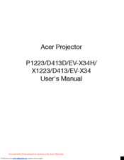Acer P1120 Series User Manual