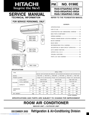 Hitachi RAC-07G4 Service Manual