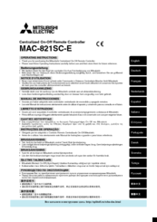 Mitsubishi Electric MAC-821SC-E Operating Instructions Manual