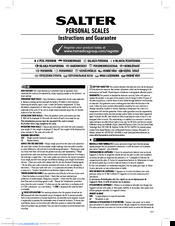 Salter 9076 Instructions And Guarantee