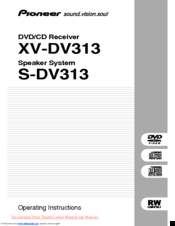 Pioneer S-DV313 Operating Instructions Manual