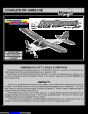 Hobbico SKY RUNNER R/C Assembly Instruction Manual