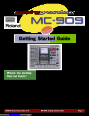 Roland MC-909 Getting Started Manual