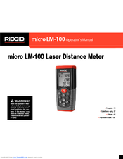RIDGID micro LM-100 Operator's Manual